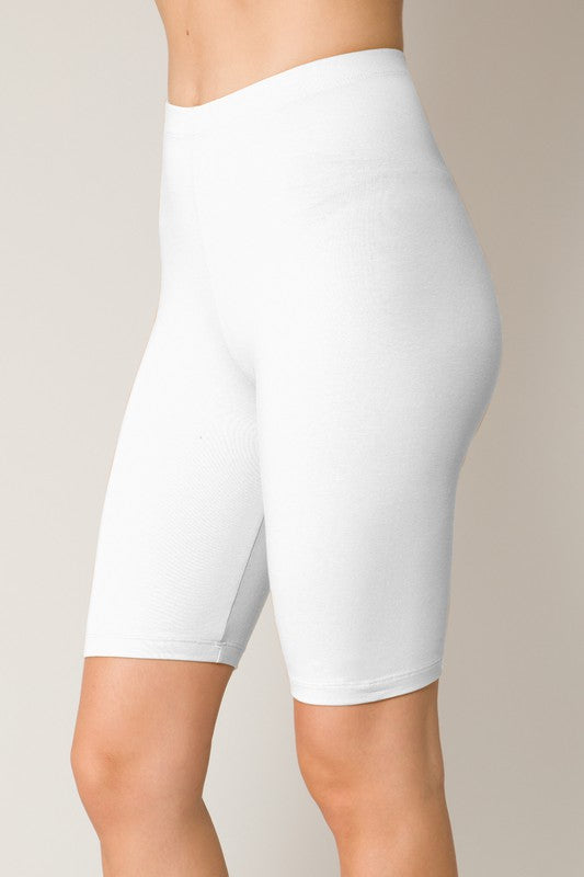 Plus Size Basic Cotton Active Yoga Biker Shorts_1