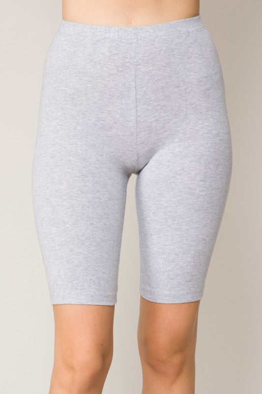 Plus Size Basic Cotton Active Yoga Biker Shorts_5