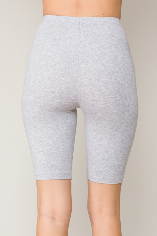Plus Size Basic Cotton Active Yoga Biker Shorts_6