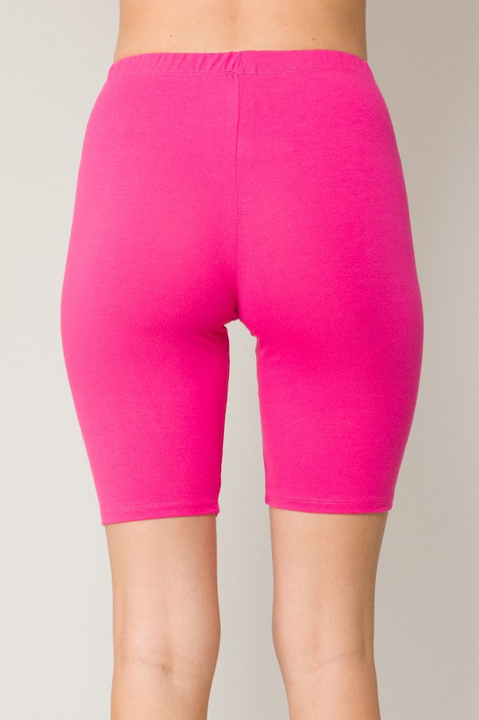 Plus Size Basic Cotton Active Yoga Biker Shorts_9